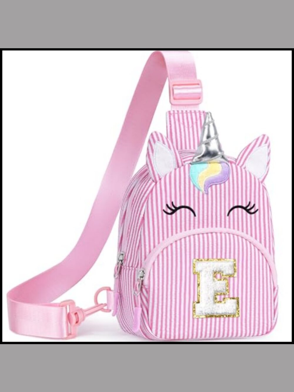 Girls Initial Sling Bag Crossbody Fanny Pack Adjustable Strap Gift